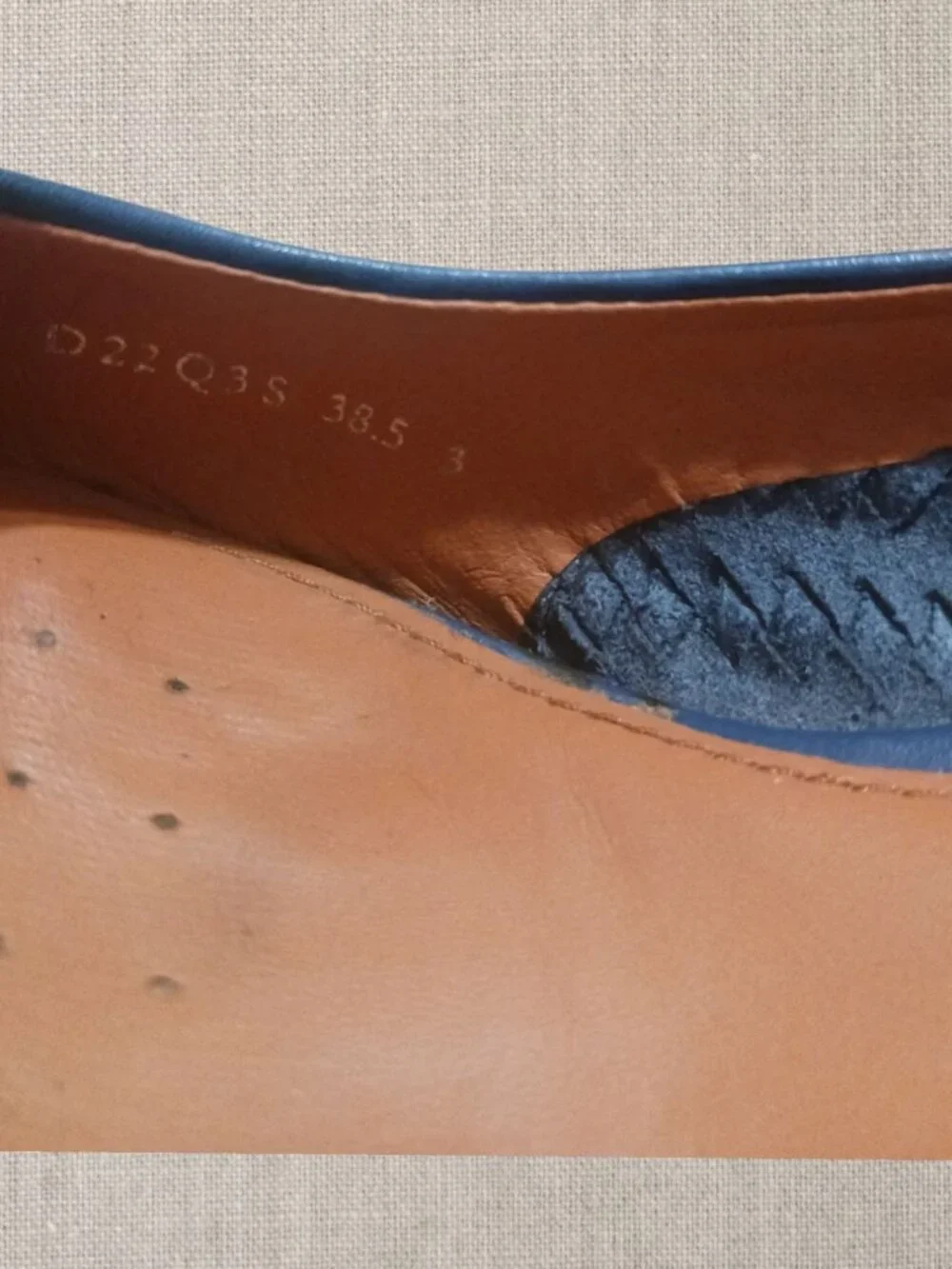 Geox Respira Womens Leather Bow Detail Woven Pattern High Heels Blue size 38.5